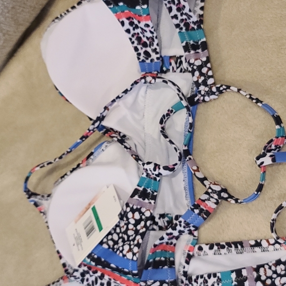 Jessica Simpson bikini NEW large top xl bottom color rose multi - Picture 5 of 7